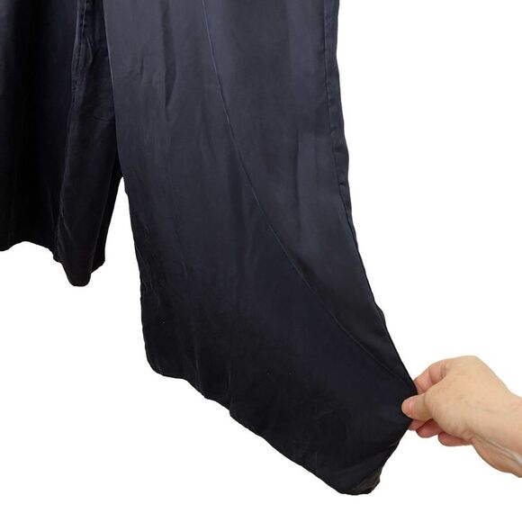 Ted Baker Delvina Halterneck Wide Leg Flowy Wrap Tie Jumpsuit Pocket Dark Navy 4 - Picture 8 of 12